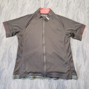Co-op Cycles Cycling Jersey Womens XL Gray Short Sleeve Zip Up Bicycle